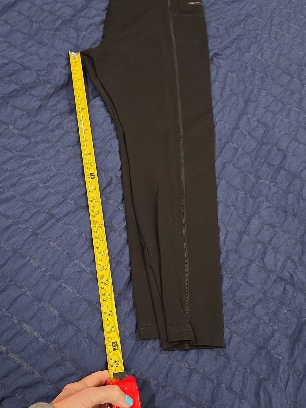 Romeo & Juliet Couture Black Slim Zip-Detail Leggings Size L! - Picture 8 of 9